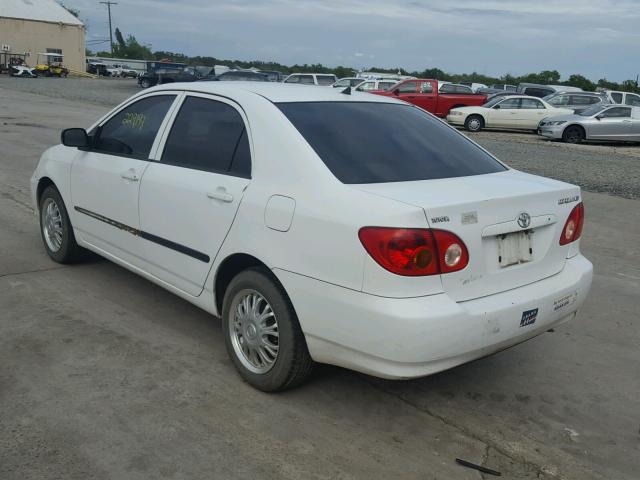 1NXBR32EX3Z038093 - 2003 TOYOTA COROLLA WHITE photo 3