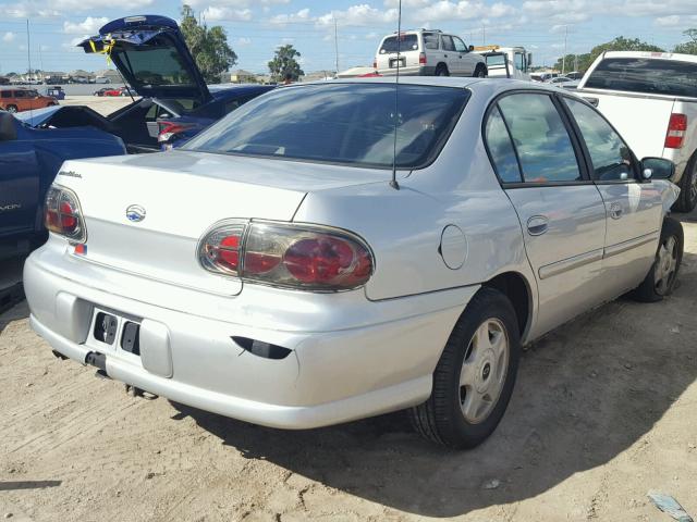 1G1ND52J32M515124 - 2002 CHEVROLET MALIBU SILVER photo 4