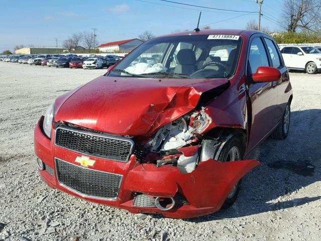 KL1TG6DE3BB229983 - 2011 CHEVROLET AVEO LT RED photo 2