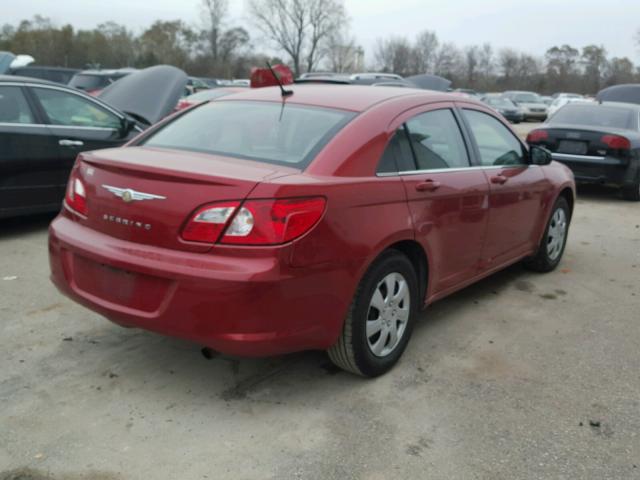 1C3LC46K18N194836 - 2008 CHRYSLER SEBRING LX RED photo 4