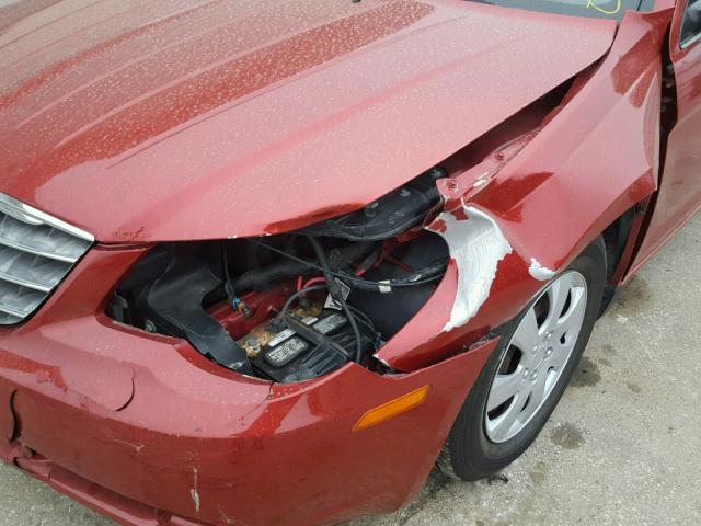 1C3LC46K18N194836 - 2008 CHRYSLER SEBRING LX RED photo 9