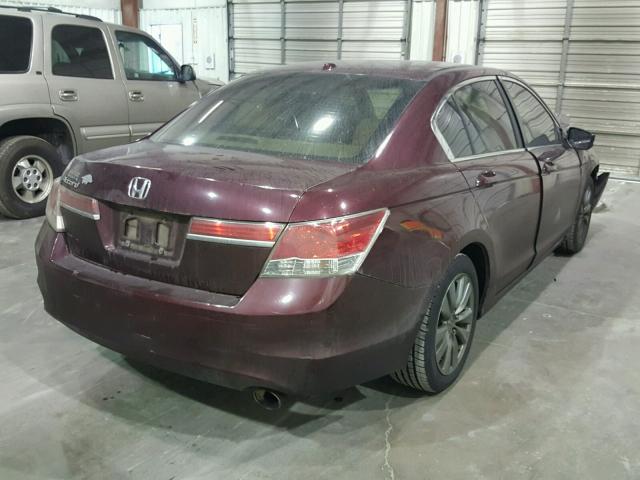 1HGCP2F81BA006924 - 2011 HONDA ACCORD EXL MAROON photo 4