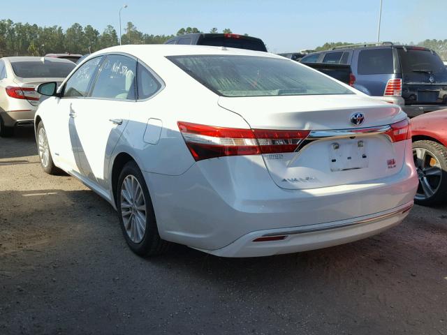 4T1BD1EB8EU030095 - 2014 TOYOTA AVALON HYB WHITE photo 3