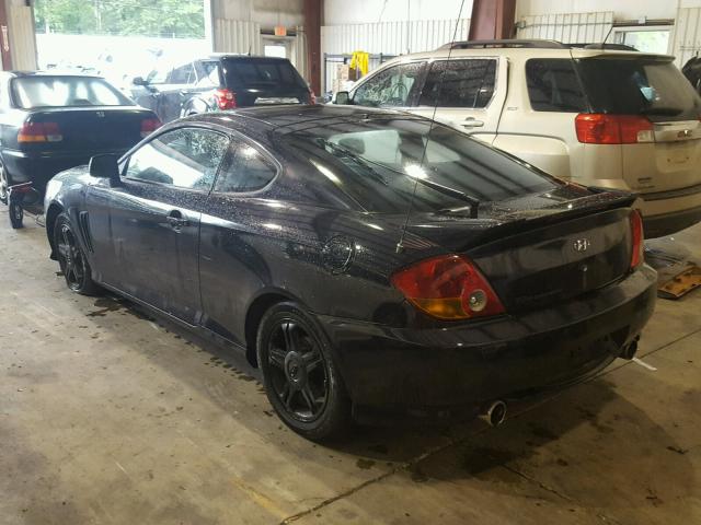 KMHHM65D04U135429 - 2004 HYUNDAI TIBURON BLACK photo 3