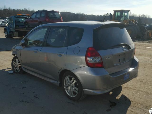 JHMGD38647S058297 - 2007 HONDA FIT S GRAY photo 3