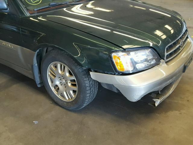 4S3BH806127636280 - 2002 SUBARU LEGACY OUT GREEN photo 9