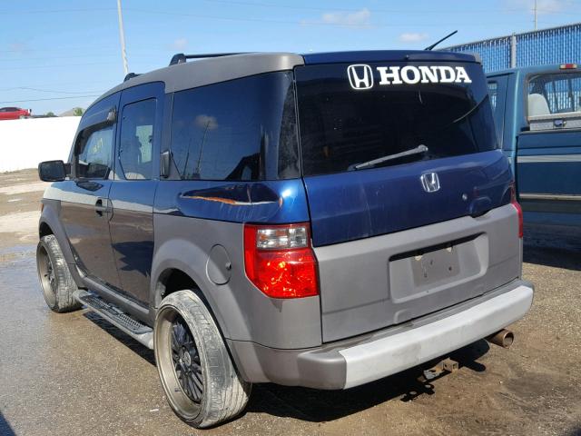 5J6YH28523L001803 - 2003 HONDA ELEMENT EX BLUE photo 3