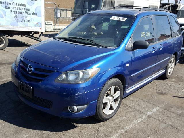 JM3LW28J640513707 - 2004 MAZDA MPV WAGON BLUE photo 2