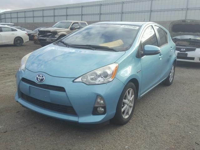 JTDKDTB3XC1015805 - 2012 TOYOTA PRIUS C TEAL photo 2