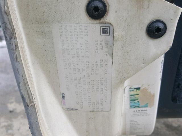 1G3AL54N0N6414561 - 1992 OLDSMOBILE CUTLASS CI Ақ фото 10