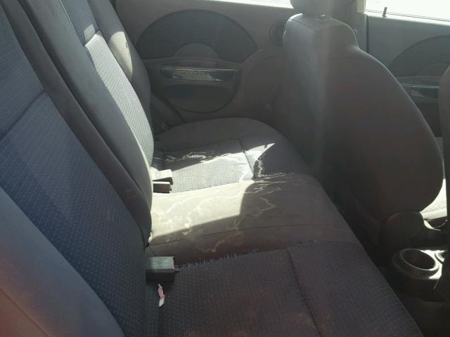 KL1TD66616B683721 - 2006 CHEVROLET AVEO BASE Czarny zdjęcie 6