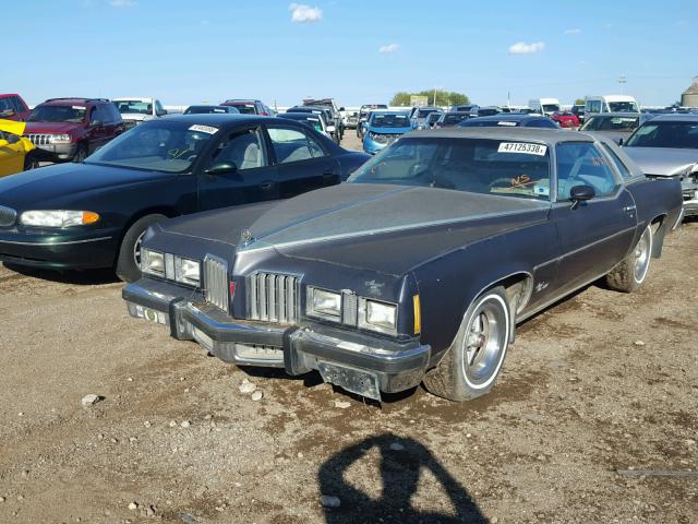 2K57K7P350093 - 1977 PONTIAC GRAND PRIX BLUE photo 2
