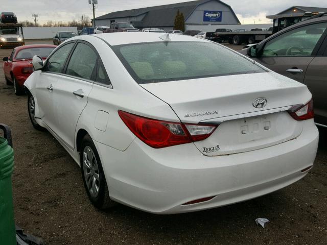 5NPEB4AC3CH472152 - 2012 HYUNDAI SONATA GLS WHITE photo 3