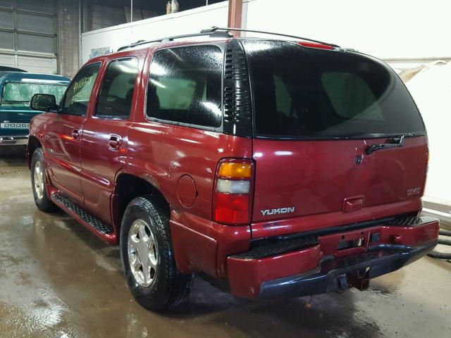 1GKEK63U43J122302 - 2003 GMC YUKON DENA MAROON photo 3