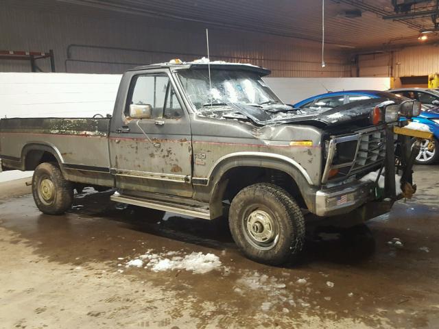 2FTEF14Y1GCA87002 - 1986 FORD F150 GRAY photo 1