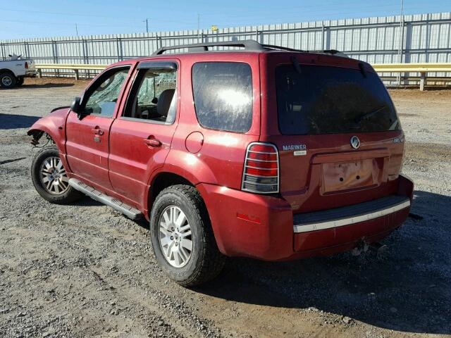 4M2YU57165DJ24271 - 2005 MERCURY MARINER BURGUNDY photo 3