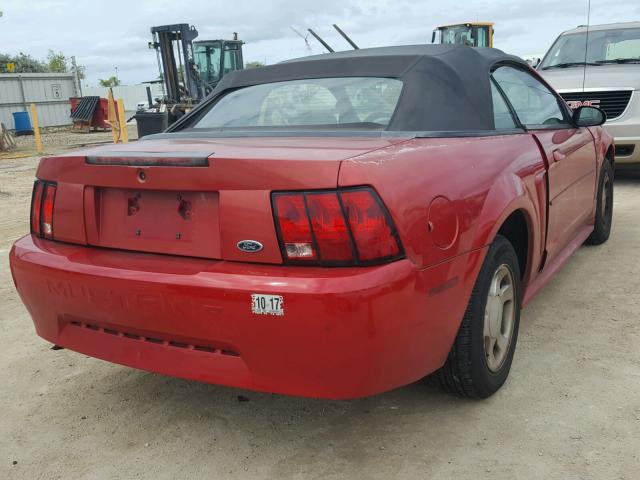 1FAFP4448YF247565 - 2000 FORD MUSTANG RED photo 4