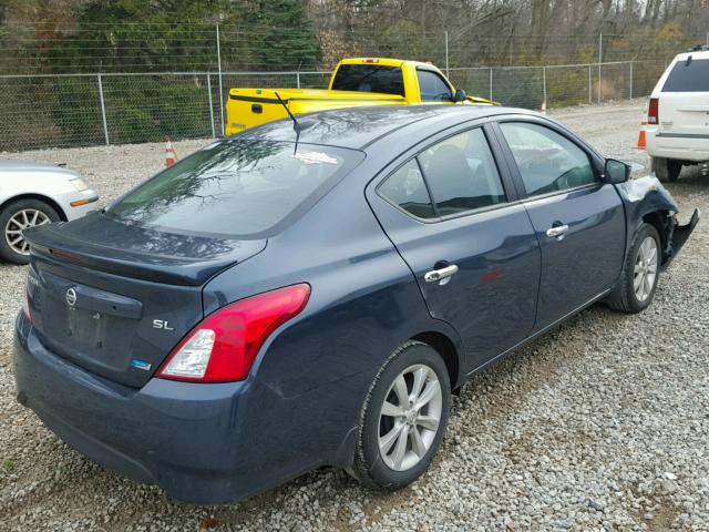 3N1CN7AP6GL866840 - 2016 NISSAN VERSA S BLUE photo 4