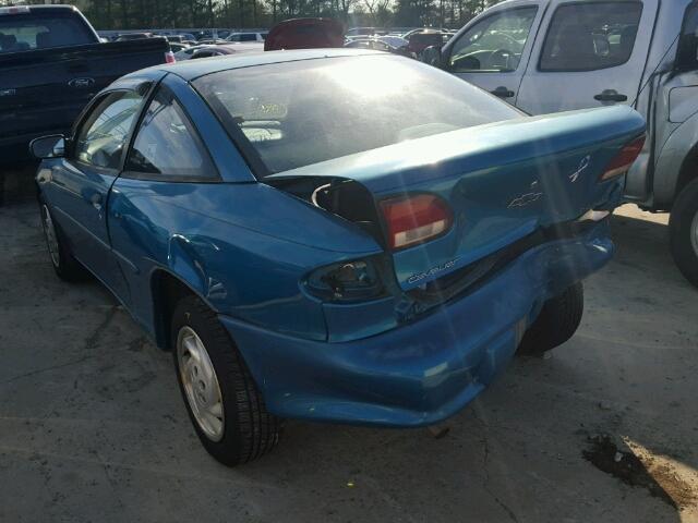 1G1JC1247V7322837 - 1997 CHEVROLET CAVALIER B TEAL photo 3