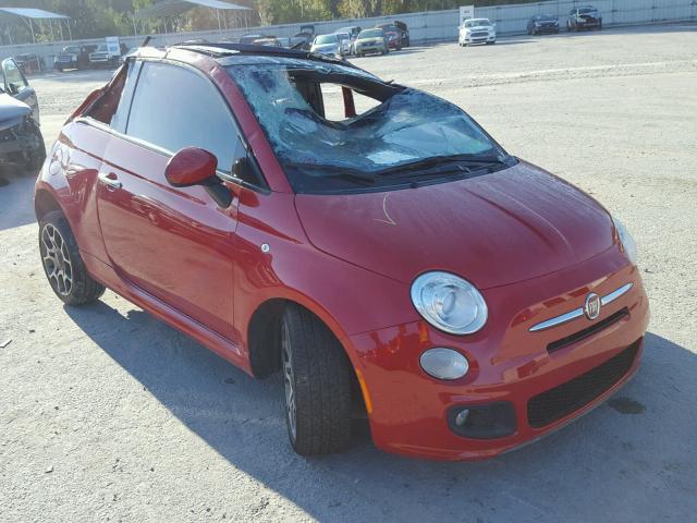 3C3CFFBR9DT750441 - 2013 FIAT 500 SPORT RED photo 1