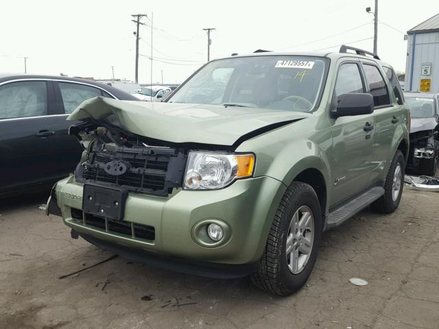 1FMCU4K39AKC41556 - 2010 FORD ESCAPE HYB GREEN photo 2