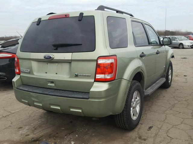 1FMCU4K39AKC41556 - 2010 FORD ESCAPE HYB GREEN photo 4