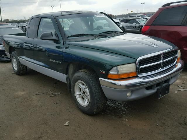 1B7GL22X9XS318130 - 1999 DODGE DAKOTA GREEN photo 1