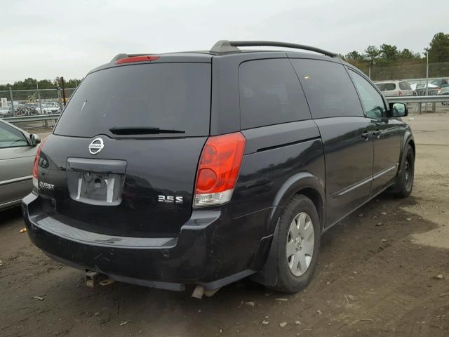 5N1BV28U46N118329 - 2006 NISSAN QUEST BLACK photo 4