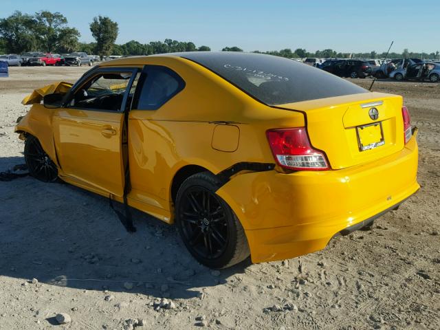 JTKJF5C74C3025276 - 2012 TOYOTA SCION TC YELLOW photo 3