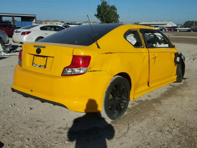 JTKJF5C74C3025276 - 2012 TOYOTA SCION TC YELLOW photo 4