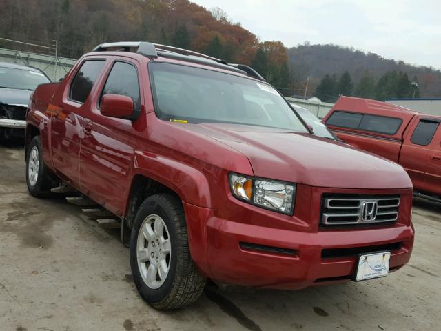 2HJYK16566H517129 - 2006 HONDA RIDGELINE RED photo 1