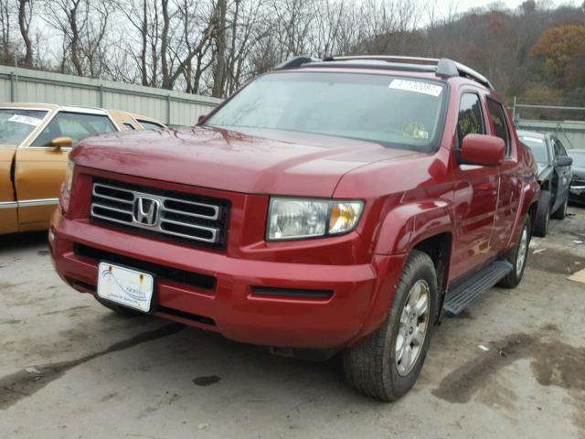 2HJYK16566H517129 - 2006 HONDA RIDGELINE RED photo 2