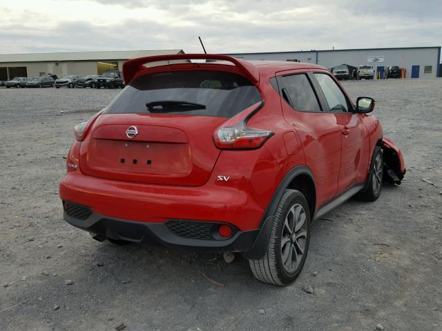 JN8AF5MR5HT703519 - 2017 NISSAN JUKE S RED photo 4