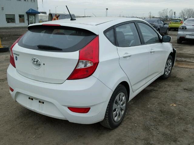 KMHCT5AE6FU234717 - 2015 HYUNDAI ACCENT GS WHITE photo 4