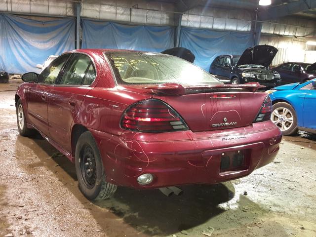 1G2NE52E45M203202 - 2005 PONTIAC GRAND AM S მუქწითელი ფოტო 3