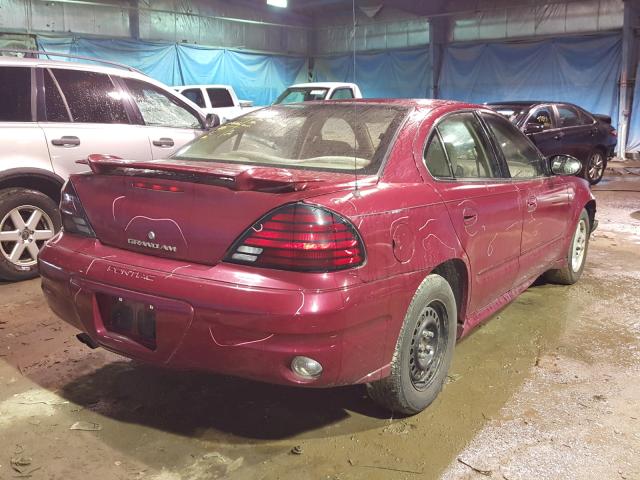 1G2NE52E45M203202 - 2005 PONTIAC GRAND AM S მუქწითელი ფოტო 4