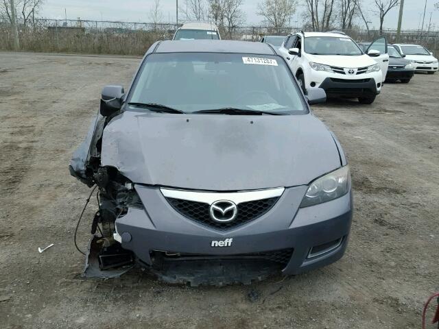 JM1BK32F771766107 - 2007 MAZDA 3 I GRAY photo 9