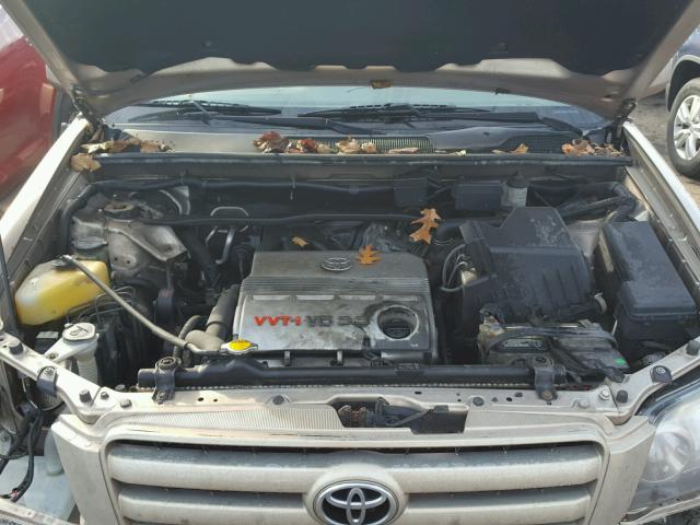 JTEGP21A150049949 - 2005 TOYOTA HIGHLANDER BEIGE photo 7