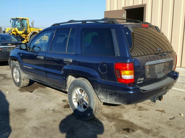 1J8GW48S04C350090 - 2004 JEEP GRAND CHER BLUE photo 3