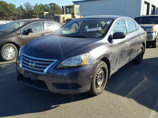 3N1AB7AP0FY320410 - 2015 NISSAN SENTRA S GRAY photo 2