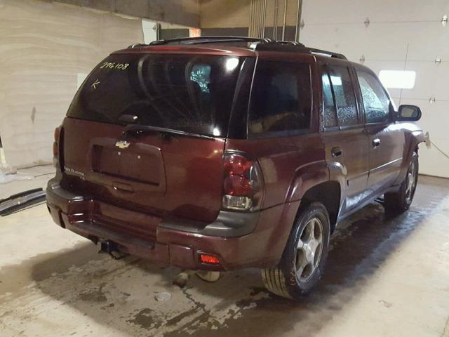 1GNDS13SX72276108 - 2007 CHEVROLET TRAILBLAZE MAROON photo 4