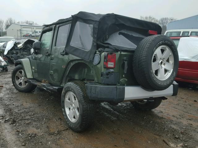 1J4GA59198L573990 - 2008 JEEP WRANGLER U GREEN photo 3