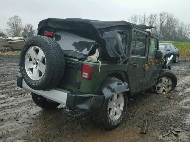 1J4GA59198L573990 - 2008 JEEP WRANGLER U GREEN photo 4
