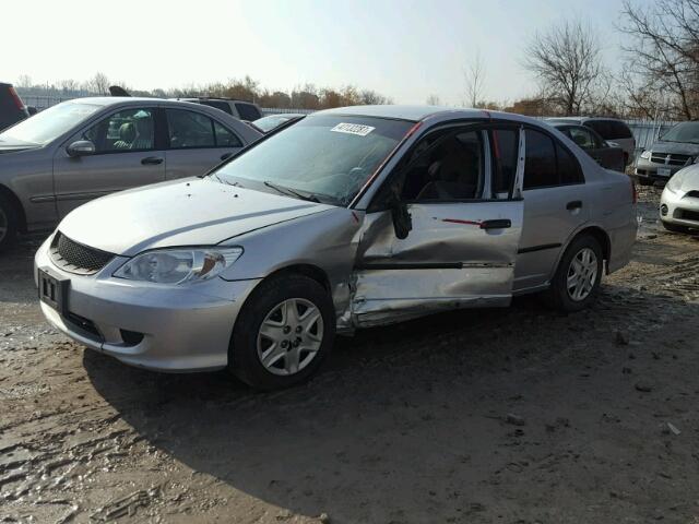 2HGES15325H026807 - 2005 HONDA CIVIC DX V GRAY photo 2