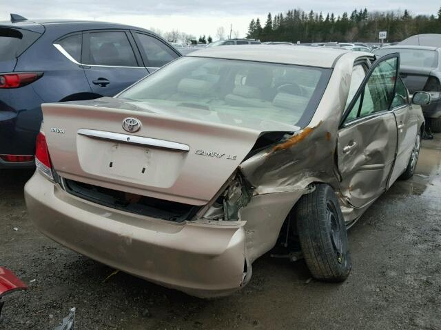 4T1BE30K05U435383 - 2005 TOYOTA CAMRY LE BEIGE photo 4