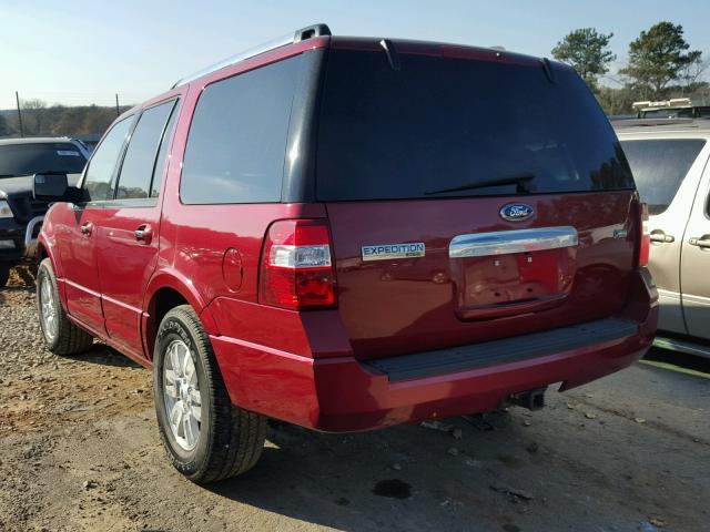 1FMJU1K55DEF57272 - 2013 FORD EXPEDITION RED photo 3