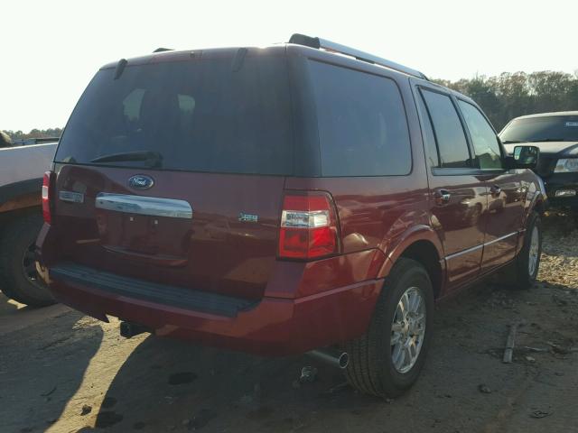 1FMJU1K55DEF57272 - 2013 FORD EXPEDITION RED photo 4