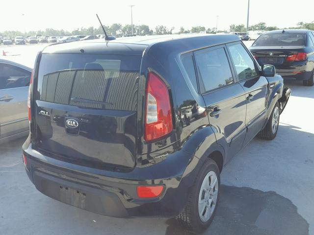 KNDJT2A52D7622260 - 2013 KIA SOUL BLACK photo 4