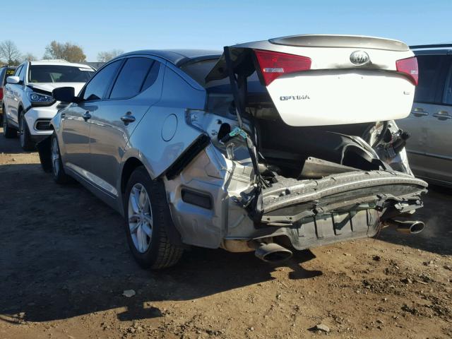 KNAGM4A76D5372390 - 2013 KIA OPTIMA LX SILVER photo 3