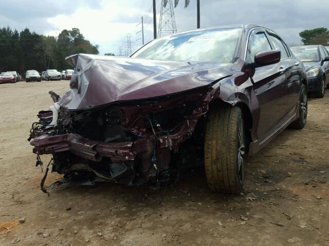 1HGCR2F53HA113563 - 2017 HONDA ACCORD SPO MAROON photo 2